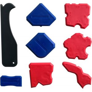 CHECARZHN--NO1-8 Outils De Finition Pour Pause De Mastic Et Silicone Lis De Silicone Calfeutrage Ligne Joint Angle Avec Outils Pour Enlever Le Calfeutrage Lissant Pour Enduit Applicateur Déligneur - Neuf