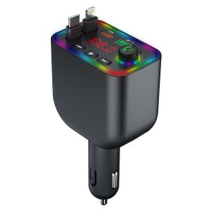 R&eacute;tractable 120W Rapide Chargeur de Voiture Adaptateur de Voiture Mains Appel R&eacute;cepteur Audio - Neuf