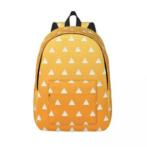 Sac à dos Demon Slayer Zenitsu en toile pour ecoliers, cartable, sac de jour, sac de voyage, pour l'ecole maternelle - Neuf