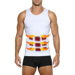 Jexnovashop-D&eacute;bardeur De Compression Homme D&eacute;bardeur Gainant Homme Maillot De Corps Gaine Ventre Plat Homme Gainant Minceur Sous-V&ecirc;tements - Neuf
