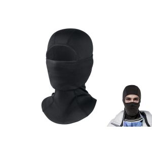 Cagoule De Ski Pour Sports De Plein Air - Protection Ventrale En Polaire Thermique - Noire - Neuf