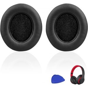 LORANKA-Lot de 2 coussinets de rechange pour Beats Studio 2 et 3 avec fil/sans fil, confortables en cuir prot&eacute;in&eacute;, mousse &agrave; m&eacute;moire de forme, facile &agrave; installer, compatibles avec les casques - Neuf