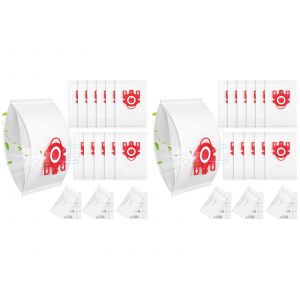 Lot de 24 sacs &agrave; poussi&egrave;re 3D Airclean pour aspirateurs Miele FJM - Neuf