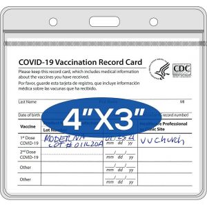 Lot De 10 Porte-Cartes De Vaccination En Pvc Avec Cordon, Imperm&eacute;ables Et R&eacute;utilisables, Compatibles Avec Diff&eacute;rents Formats De Cartes - Neuf