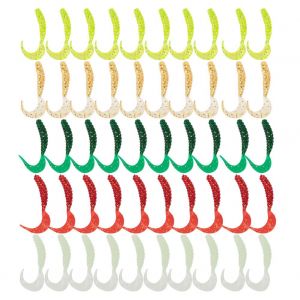 Lot De 50 Leurres De Peche En Mer Multicolores De 5 Cm, Appats Souples Pour Crevettes - Neuf