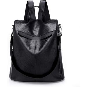 RFCBC-Sac À Dos Anti-vol Femme Fille Sac à Bandoulière Étanche Faux Cuir Sac à Main Élégant Sac de Scolaire Étudiant Grand Capacité Voyage Sac À Dos - Neuf