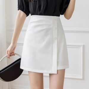 Jupe Xia Xin Jupe Courte Jupe Irrégulière Jupe Plissée Blanche Taille Haute Jupe Trapèze Pantalon - Neuf
