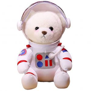 Ours en peluche astronaute, jouet en peluche astronaute, jouet en peluche pilote, cadeau pour enfants-Blanc - Neuf