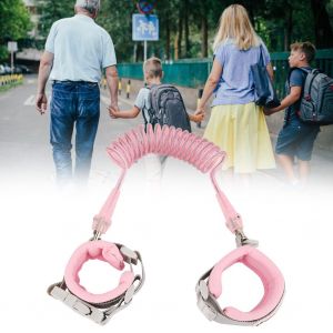 Harnais De Marche Anti-Perte Pour Bebe Et Enfant, Sangle De Securite De 2 M, Laisse-Poignet (Rose) - Neuf