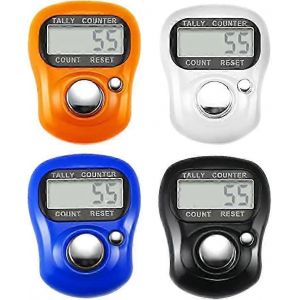 4 Compteurs De Doigts,Compteurs De Tours Électroniques À 5 Chiffres Avec Écran Lcd,Compteur Électronique,Compteur De Main,Pour Golf,Entraîneur,Cas,École,Train - Neuf