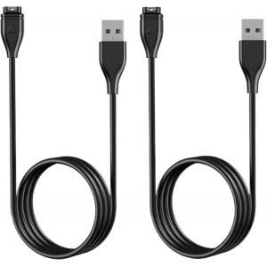 Letnerny-Lot De 2 Câbles Chargeur Pour Garmin Watch Venu 2/2s/2 Plus/3/3s/Sq/Sq 2, Vivoactive 5/4/4s/3/3 Music/Vivomove 3/3s/Hr, Forerunner 55/158/245/265/255/645/745/965/955/945, Câble Usb De Charge - Neuf