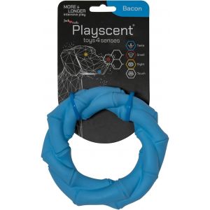 Anneau De Jeu Pour Chien Au Parfum De Bacon,Design Ludique Et Durable,Id&eacute;al Pour L'interaction Et L'exercice,&Oslash;14cm,Multicolore,Mod&egrave;le Playscent - Neuf