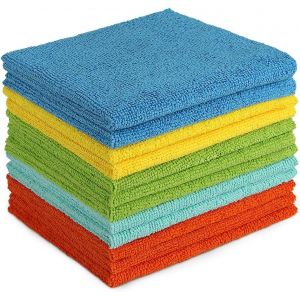 KALANKA-Lot de 12 Chiffons de Nettoyage en Microfibre, Torchons Lavette Microfibre M&eacute;nage Plus Doux, Plus Absorbants, Non Pelucheux, pour Maison, Cuisine, Voiture, Cen&ecirc;tres e Vitre 30 x 30cm - Neuf