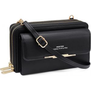 TZF-Sac T&eacute;l&eacute;phone Portable Femme RFID Blocage Portefeuille Femmes Petit Sac Bandouli&egrave;re Grande Capacite Porte Monnaie Femme en Cuir Pochette Telephone Portable avec Porte-Cartes etBandouli&egrave;re - Neuf
