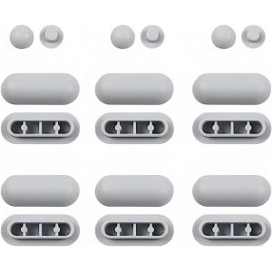 Amortisseur Universel Wc,18 Pcs Tampons Pour Abattant De Wc,Tampon Universel Pour Siège Detwc, Tampon De Siège De Toilette, Pour Les Hôtels Familiaux(Blanc)[MAT790876] - Neuf