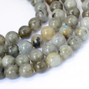Meimie-Lot De 63 Perles Rondes En Labradorite Naturelle Polies De 6mm Pour Fabrication De Bijoux Faits À Lamain - Neuf