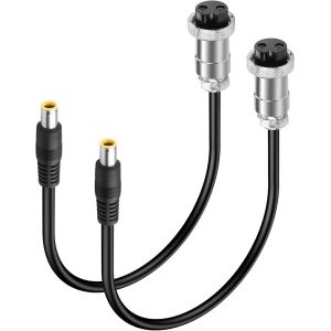 gx20 Prise d'aviation à dc7909 Cordon d'alimentation 16awg GX-20 Prise Femelle d'aviation à Deux Broches à dc7.9mm X 0.9mm mâle Cordon d'alimentation (12,52 Pouces) (DC7909 mâle) - Neuf