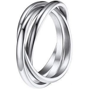 Bague Anti Stress Femme Acier Inoxydable Fidget Bague De Noeud Celtique Bague Anxi&eacute;t&eacute; Rotative Ensemble Spinner Empilable Anneaux Pour Relaxation Femme Fille - Neuf