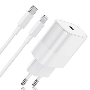 Chargeur Rapide iPhone[Apple Certifi&iquest;&iquest;] 20W USB C Adaptateur Secteur et 2M Lightning Apple Cable pour iPhone 14/14 Plus/14 Pro/14 Pro Max/13/12/11/SE/X/XS/XR - Neuf