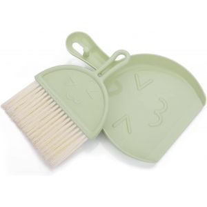 Ensemble mini-pelle et pelle à poussière (vert), petit balai et pelle à poussière, ensemble de brosse de table portable, outils de nettoyage à poils doux, pelle à poussière de bureau - Neuf