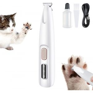 Tondeuse Pour Chien Rasoir Pour Chien Pattes Tondeuse Chien Poil,Tondeuse Étanche Et Rechargeable Pour Pattes D'animaux Avec Lumière Led Pour Chat Et Autres Animaux Pour Chiens Chats Pattes - Neuf