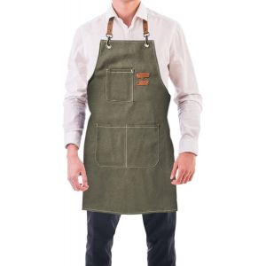 PATB-Tablier Cuisine Homme Tabliers en Toile avec 3 Poches Imperméable et Réglable Apron pour Barbecue, Restaurant,Jardin, Charpentier76 * 68cm - Neuf