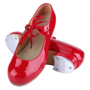 Chaussures De Danse A Claquettes En Cuir Synthetique Pour Femme (Rouge 36) - Neuf