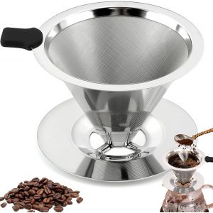 Filtre &iquest;&iquest; Caf&iquest;&iquest; R&iquest;&iquest;utilisable,Filtre &iquest;&iquest; Caf&iquest;&iquest; Permanent 800 Mailles En Acier Inoxydable Goutteur De Caf&iquest;&iquest; Support De Pour La Pr&iquest;&iquest;paration Manuelle Du Caf&iquest;&iquest; - Neuf