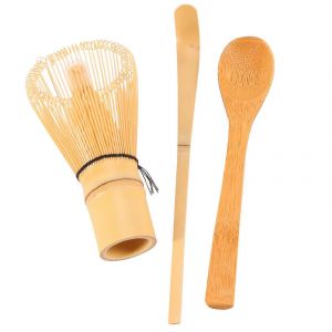 Service À Thé Matcha Japonais (3 Pcs) - Cuillère À Thé Fouet En Bambou Matcha,Kit De Cérémonie Du Thé - Neuf