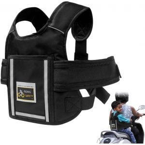 Yemaesre-Ceinture De Sécurité Moto Pour Enfants, Harnais Moto Enfant, Harnais Securite Enfant Moto Avec Poche Et Bandes Réfléchissantes Pour De 1 À 12 Ans - Neuf