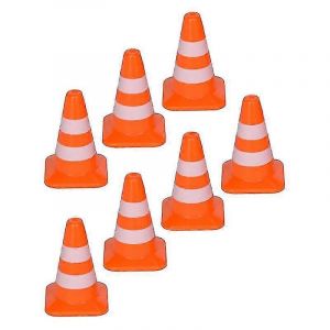 7pcs Enfants Délicat Route Cônes Maternelle Aides D'enseignement Panneau De Signalisation Jouets - Neuf