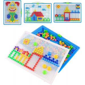 Mosaique Enfant,296Pcs Mosaïque Puzzle Jouet Bloc Jeux De Construction Jigsaw Puzzle Puzzle 3D Jeux Enfant Diy Jouet Educatif Cadeau Anniversaire Noël Pour Enfant 3 Ans Et Plus - Neuf