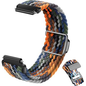 Tress&eacute;s Sport Bracelet Pour Homme Femme, Sport &Eacute;lastique Tiss&eacute;es Nylon Remplacement Bracelet Magn&eacute;tique 20mm 22mm - Color&eacute;[Mon9264635] - Neuf