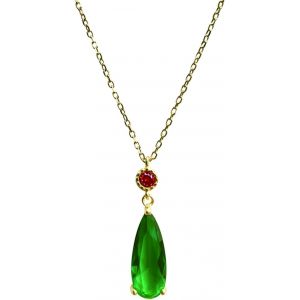 Tianyi-Howl's Moving Castle Collier En Argent S925 Avec Cha&icirc;ne En Forme De Goutte D'eau Vert - Neuf
