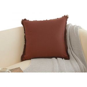 Housse De Coussin D&eacute;corative &Agrave; Pompons 45x45cm Pour Canap&eacute; Et Chambre, En Polyester - Neuf