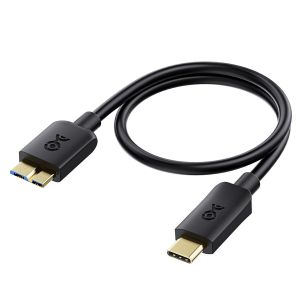 KALANKA-10G Cable Disque Dur Externe USB C 0,3 m(cable usb c Micro B USB 3.0 / Disque Dur USB C-Micro USB 3) en noir - Neuf