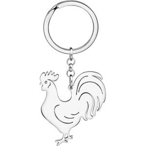 Kal-Acier Inoxydable Porte-Cl&eacute;s Poule Mignon Coq Poulet Porte-Cl&eacute;s Sac De Voiture Cadeaux Charms Bijoux Pour Femmes Et Filles - Neuf