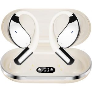 &Eacute;couteurs De Sport Sans Fil Bluetooth 5.4, Design Ouvert, &Eacute;tanch&eacute;it&eacute; Ip54, Jusqu'&Agrave; 60 Heures D'Autonomie, Parfaits Pour Le Sport, Le Bureau Et Les D&eacute;placements (Blanc) - Neuf