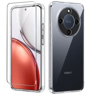 Pack coque transparente en TPU et protection &eacute;cran vitre en verre tremp&eacute; pour Honor Magic 8 Lite 5G - XEPTIO - Neuf