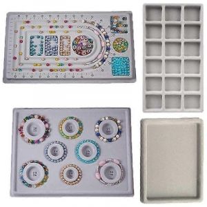 Bead Design Board Bracelet Design Board Flocked Bead Board Mats Collier Perles Bijoux Organisateur - Neuf