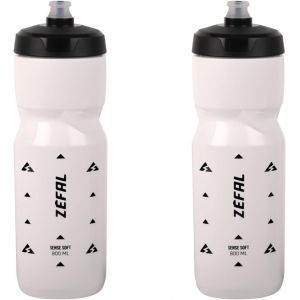 Pack Sense Soft 80 Bidon Velo Et Vtt- Lot De Deux Gourdes Sport Souples Et Inodores-Bidon Eau Sans Bpa-Tetine Silicone-Blanc,2 X 800 Ml - Neuf