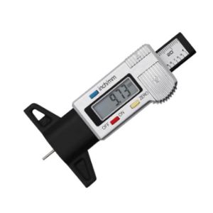 Jauge de profondeur de pneu numérique 0-25mm / 1 pouce Jauge de profondeur de bande de roulement de pneu Vérificateur de bande de roulement pour voitures caravanes camions - Neuf