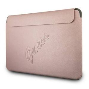 Guess Saffiano Script Computer Sleeve - Étui pour ordinateur portable 13 "(rose) - Neuf