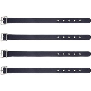 Cauc-4pcs Sangles D'extension De Kilt Traditionnelles Boucles De Ceinture De Manchette En Simili Cuir 42x2.5cm Ceinture R&eacute;glable En Cuir Noir Avec Boucle En M&eacute;tal Ceinture Pour Femme Robe Diy - Neuf