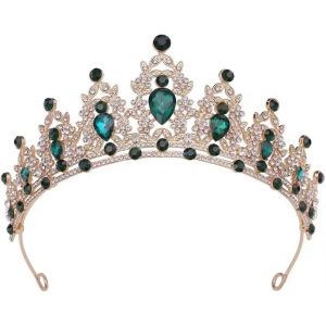 Kal-Diadème De Mariage En Strass En Cristal Pour Mariée, Mariage, Princesse, Reine, Couronne, Fête D'anniversaire, Couronne Argentée, Filles Et Femmes, Carnaval, Fête, Vacances, Célébration Pour Adul - Neuf