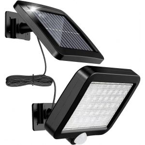 Lampe Solaire Extérieure À Capteur De Mouvement 56 Led,Lampe De Jardin Solaire 120 Étanche Ip65 Avec Câble De 5 M - Neuf