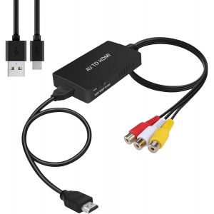Chenquansarl-Câble Convertisseur Rca Vers Hdmi - Adaptateur Audio Vidéo Composite Cvbs Av - Compatible Avec Psone/Ps2/Ps3/Stb/Xbox/Vhs/Vcr/Blue-Ray Dvd - Neuf