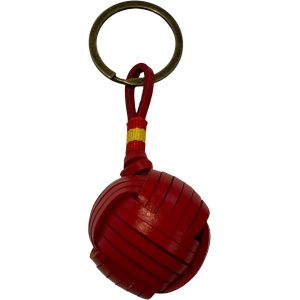 KAL-Porte-Cl&eacute;s Boule Cordon Ou Cuir, Porte-Cl&eacute;s Homme Femme Tress&eacute; En Forme De Boule. Porte-Cl&eacute;s Voiture Moto - Neuf