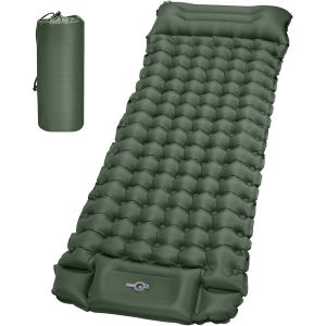 Letnerny-Matelas De Couchage Pour Camping, Matelas Gonflable Ultra L&eacute;ger De 9 Cm D'&eacute;paisseur Avec Pompe &Agrave; Pied Int&eacute;gr&eacute;e, Matelas Auto-Gonflant Imperm&eacute;able Avec Sac De Transport Pour Randonn&eacute;e, Voyage - Neuf