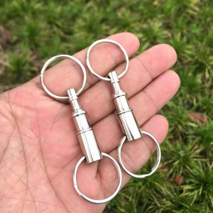 Lot De 2 Porte-Clés À Double Ouverture Rapide, Anneaux Fendus, Matériel De Ceinture En Vrac, Porte-Clés Argenté Détachable, Couplage Nickelé, Porte-Clés À Pression, Porte-Clés, Accessoire-Générique - Neuf